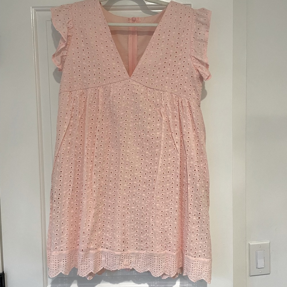 Womens pink romper dress